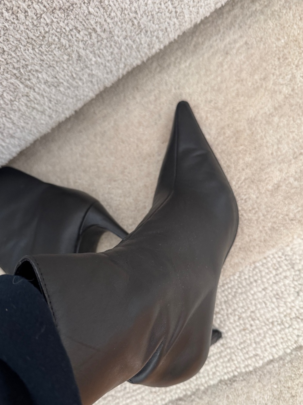Pointed Toe Black Women's Ankle Boots
